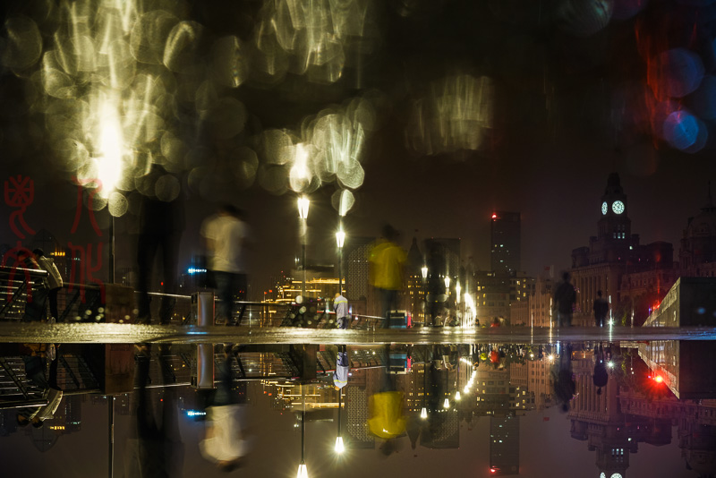 尹霁红 外滩夜雨系列之四