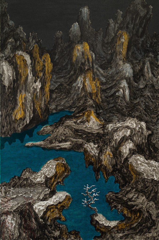 《山水02》布面丙烯60cmX90cm
