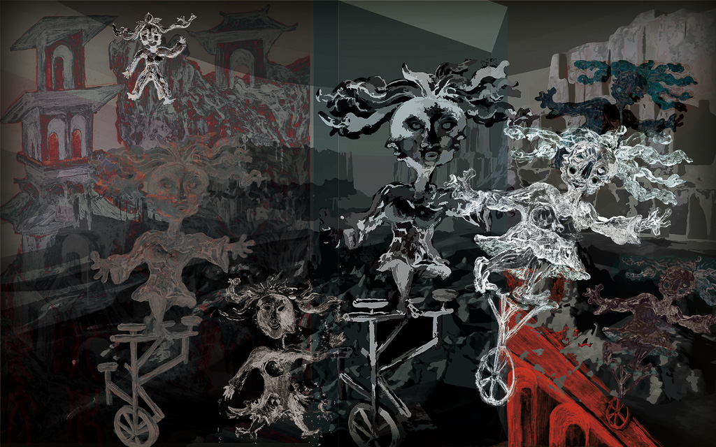 骑独轮车的人Unicycle people